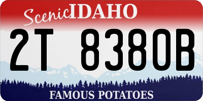 ID license plate 2T8380B