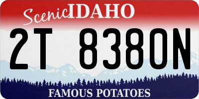 ID license plate 2T8380N