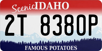 ID license plate 2T8380P