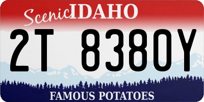 ID license plate 2T8380Y