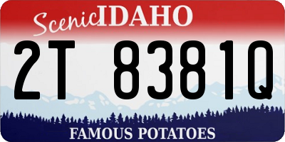 ID license plate 2T8381Q