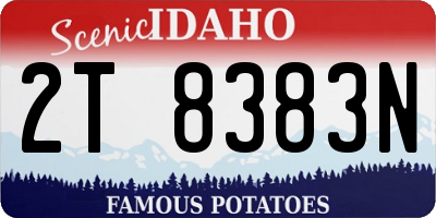 ID license plate 2T8383N