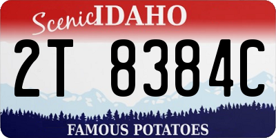 ID license plate 2T8384C