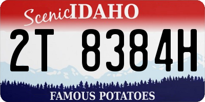 ID license plate 2T8384H