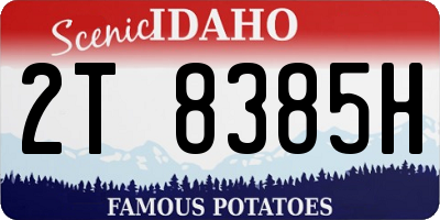 ID license plate 2T8385H