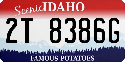 ID license plate 2T8386G