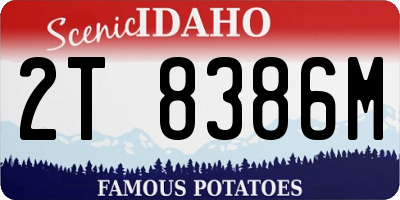 ID license plate 2T8386M