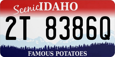 ID license plate 2T8386Q