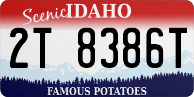 ID license plate 2T8386T