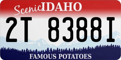 ID license plate 2T8388I