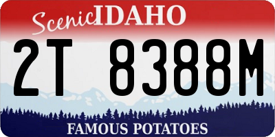 ID license plate 2T8388M