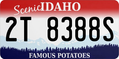 ID license plate 2T8388S