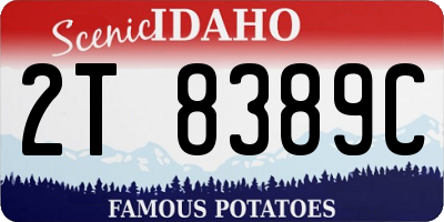 ID license plate 2T8389C