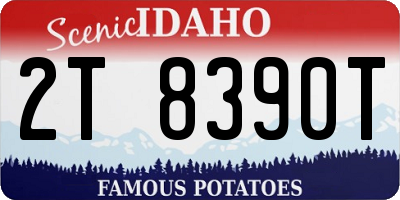 ID license plate 2T8390T