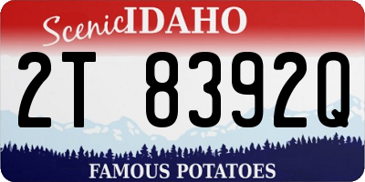 ID license plate 2T8392Q
