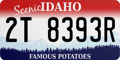 ID license plate 2T8393R