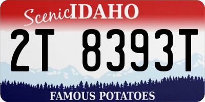 ID license plate 2T8393T