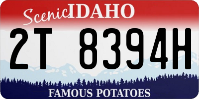 ID license plate 2T8394H