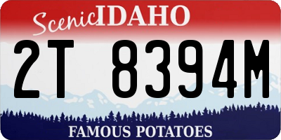 ID license plate 2T8394M