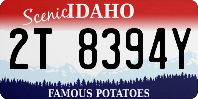 ID license plate 2T8394Y