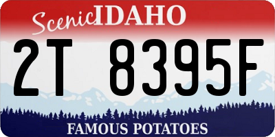 ID license plate 2T8395F