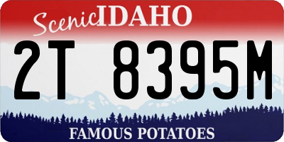ID license plate 2T8395M