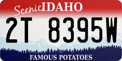 ID license plate 2T8395W