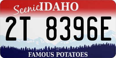 ID license plate 2T8396E