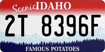 ID license plate 2T8396F