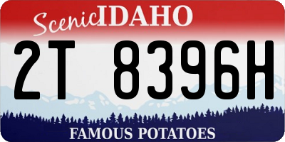 ID license plate 2T8396H