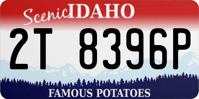 ID license plate 2T8396P