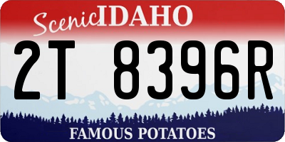 ID license plate 2T8396R