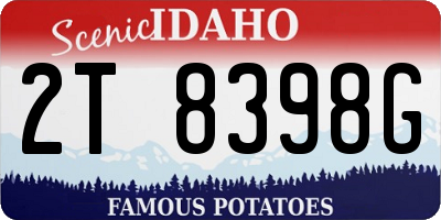 ID license plate 2T8398G