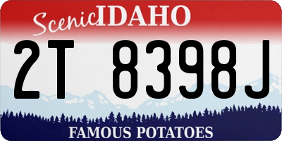 ID license plate 2T8398J
