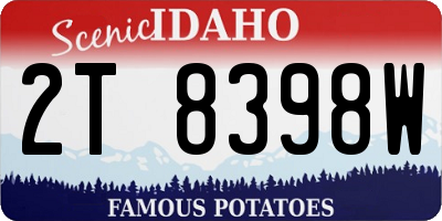 ID license plate 2T8398W