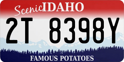 ID license plate 2T8398Y