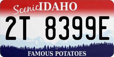 ID license plate 2T8399E
