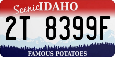 ID license plate 2T8399F