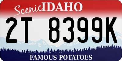 ID license plate 2T8399K