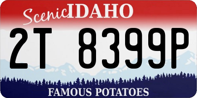 ID license plate 2T8399P