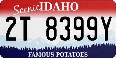 ID license plate 2T8399Y