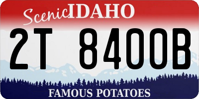 ID license plate 2T8400B
