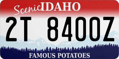 ID license plate 2T8400Z