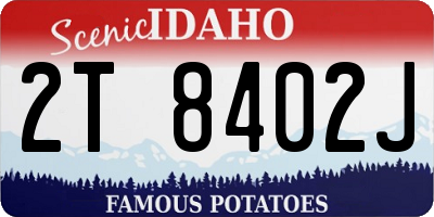 ID license plate 2T8402J