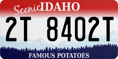 ID license plate 2T8402T