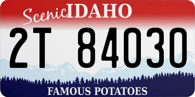 ID license plate 2T8403O