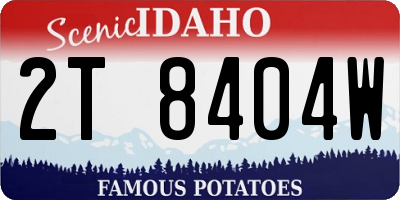 ID license plate 2T8404W