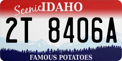 ID license plate 2T8406A