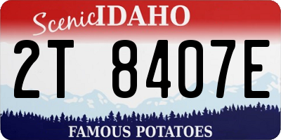 ID license plate 2T8407E