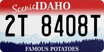 ID license plate 2T8408T